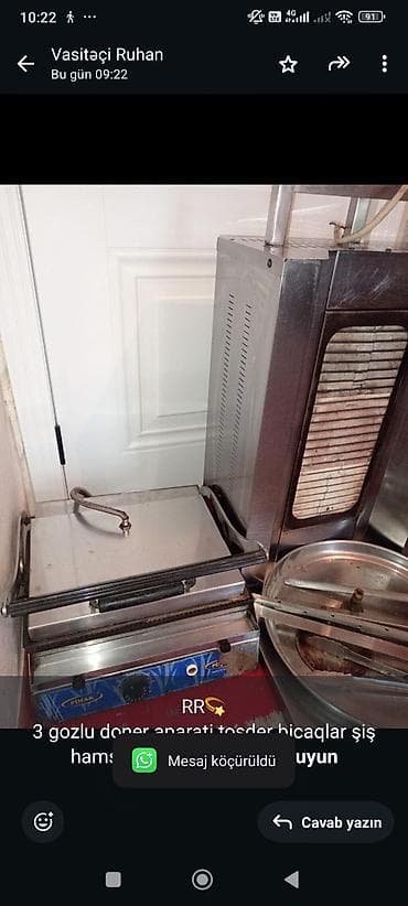 doner yeri: RR💫 3 gozlu doner aparati tosder bicaqlar şiş hamsi 450 azn Unvan — 1