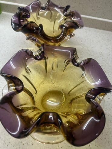 Kasalar, 2 ədədli dəst, rəng - Sarı, Şüşə