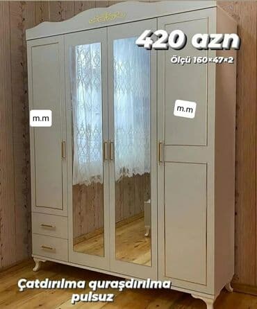Dolablar: Yeni, Açılan, 5 qapı Düz dolab, Qarderob, paltar dolabı, Azərbaycan — 8