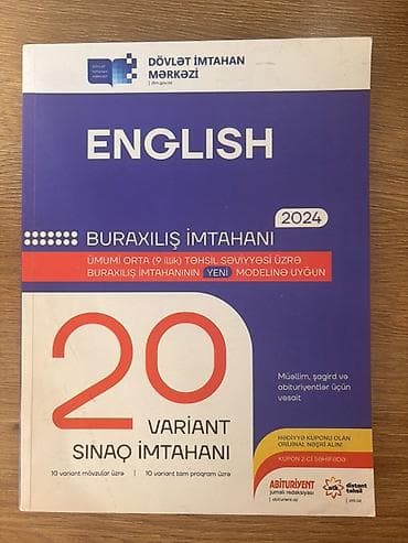 Məhsul: İngilis dili – Buraxılış imtahanı 2024 üçün 20 variant sınaq — 1