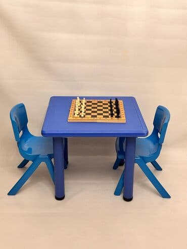 plastik qapi pencere profilleri: Oğlan və qız üçün, Siyirməsiz, Bağça masası, Stullar ilə — 10