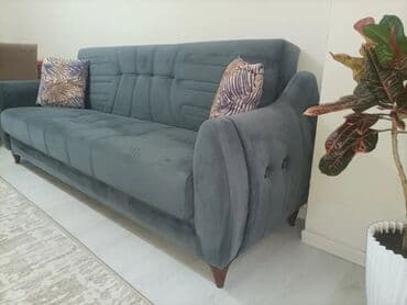 диван бу: Диван, Б/у, Раскладной, С подъемным механизмом, Велюровая ткань, Нет доставки — 5