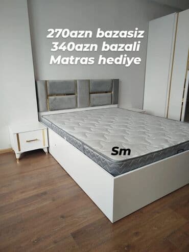 Qab-qacaq və mətbəx ləvazimatları: Yeni, İkinəfərlik çarpayı, Bazasız, Matras ilə, Siyirməsiz — 3