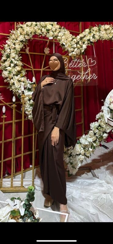 египетский чай для похудения оригинал и подделка: Zərif qəhvəyi rəngində atlas görünümlü uzun don. - Relaxed, oversize — 1