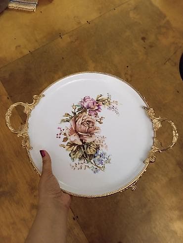 Porcelain süfrə ləyən/tray - Material: ağ porselen lövhə - Üzərində — 5