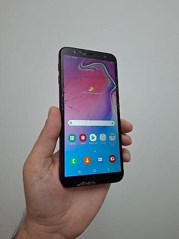 ekrani: Samsung Galaxy J6 Plus, 32 GB, rəng - Qırmızı, Barmaq izi — 3
