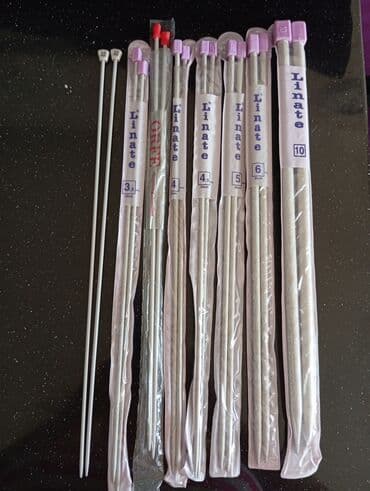 ağıllı şap: Müxtəlif ölçülərdə alüminiumdan hazırlanmış toxuma mil dəsti. Hər bir — 1