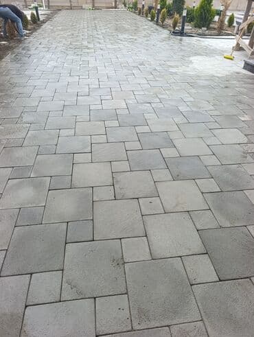duz corek: Tamet döşəmə xidməti – dekorativ beton/daş təməli ilə həyət və giriş — 8