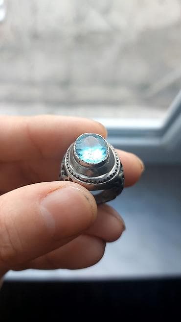 обручальное кольцо: Кольцо, Серебро, Топаз — 2