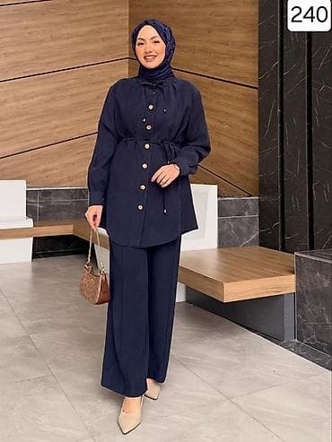 uzun bot: İki parçalı dəst – tunik və şalvar - Model: 240 - Rənglər — 2