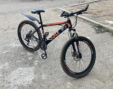 velosiped teker: Dağ velosipedi – 26” təkərlər, disk əyləclər, amortizatorlu ön çəngəl — 1