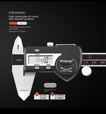 Ölçmə cihazları: SHAHE rəqəmsal ştangensirkul – IP54 suya və toza davamlı — 3