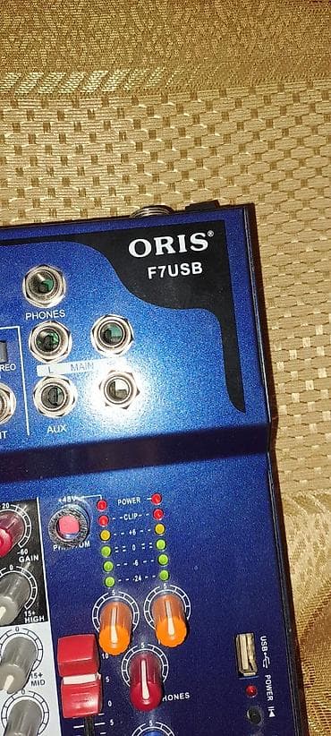 ORIS F7USB profesional qarışdırıcı (audio mikser) Xüsusiyyətlər: - 7 — 2