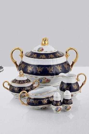 versace servis: Nahar dəsti, rəng - Ağ, Farfor, Versace, 6 nəfərlik — 1