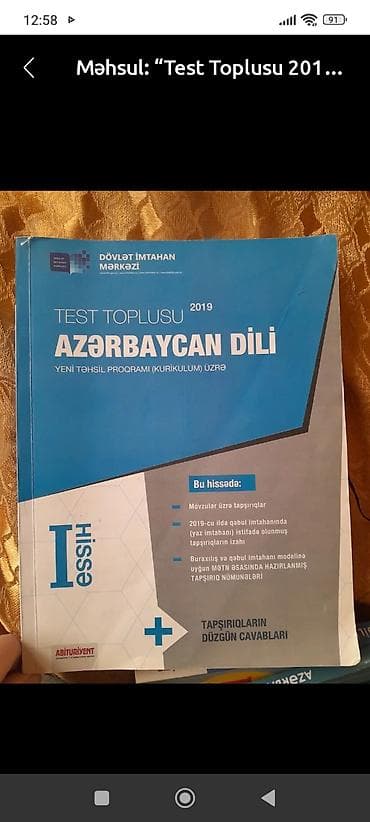 Testlər: 100 dən çox kitab var istəyən ola Vatsapp aktivdir tək biri2₼ Çox — 10