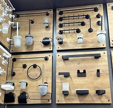 Hamam aksesuarları dəsti – divara montaj olunan metal və şüşə lalafo.az -da Hamam aksesuarları dəsti – divara montaj olunan metal və şüşə
