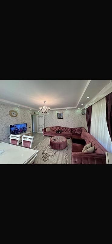 kreditle heyet evi: Tam mebellı mənzil interyeri satılır - Geniş, işıqlı qonaq otağı: U — 4