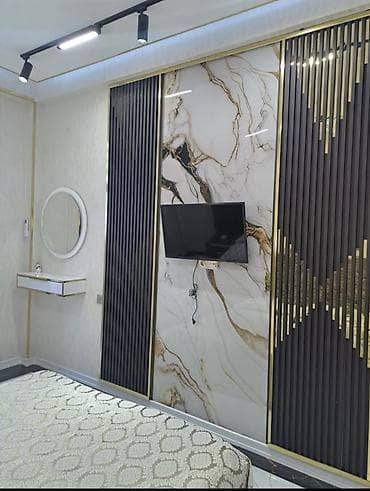 Peyk antenalarının quraşdırılması: Mərmər effektli interyer dizaynı və tam təmir xidməti - Hamam və — 9