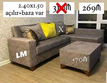 Künc divan – keyfiyyətə zəmanətlə • Model: Künc divan, kitab kimi — 1