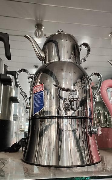samavar: Samovar elektrik samovar Korkmaz Turk istehsali 4 litr su 1.8 litr cay — 1