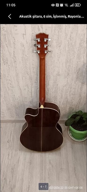 gitara tuner: Akustik gitara, 6 sim — 7