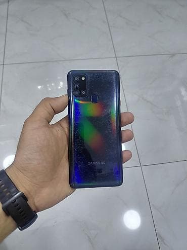 samsung s22 ultra: Samsung Galaxy A21S, 32 GB, rəng - Göy, Düyməli, Sensor, Barmaq izi — 1