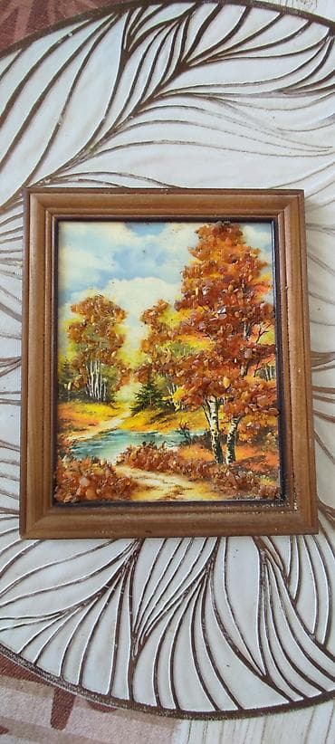 Картина из янтаря размер 20*15