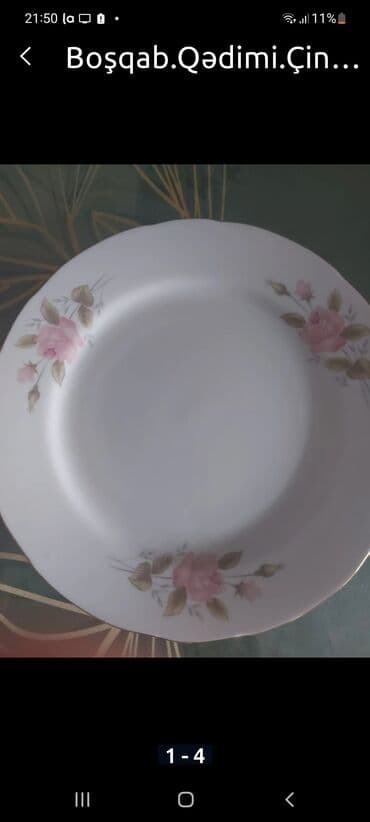 Biologiya: Boşqablar, 6 ədədli dəst, rəng - Ağ, Farfor, Yaponiya — 1