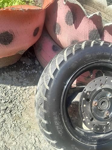 teker alisi: Skuter ön təkər komplekti - Ölçü: 3.50-10 - Marka: Kenda (Nylon) - — 4