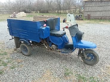 Yükdaşıma üçün üçtəkərli motosiklet (motoyük maşını) - Rəng: mavi -