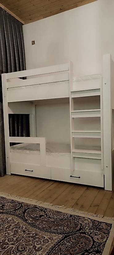 Дом и сад: Для девочки и мальчика, Новый, Кровать, С матрасом, С выдвижными ящиками, Ламинат — 2