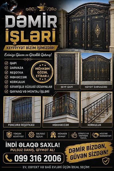 plastik kapi pencere: Dəmir işləri – evinizə güvən və gözəllik qatan həllər Təklif edilən — 1