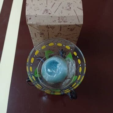 Digər ev dekoru: Şam altlığı və şam dəsti - Material: Şüşə kasalı və əl işi naxışlı — 2