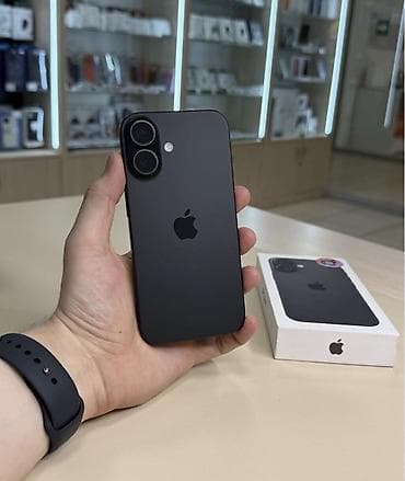IPhone 16, 128 GB, Qara, Zəmanət, Simsiz şarj, Face ID