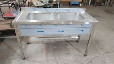 restoran avdanliği: 2 gözlü moyka, ölçüsü 140x60x85sm — 3