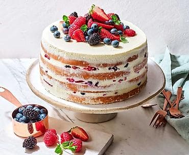 şamdan al: Tort və Şirniyyat Seçimi - Giləmeyvəli “naked cake”: Yüngül vanil — 1
