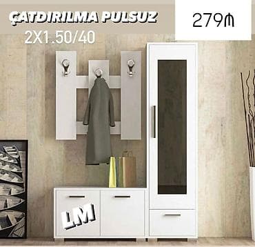 Düz dolab, Dəhliz üçün, Ayaqqabı üçün, Açılan, Korpuslu, 2 qapılı