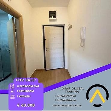 Satılır: studiya tipli mənzil - Planlaşdırma: 0 yataq otağı — 1