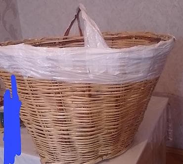 Оборудование для мойки: Böyük ölçülü toxunma səbət - Material: təbii söyüd/qamışdan əl işi — 1