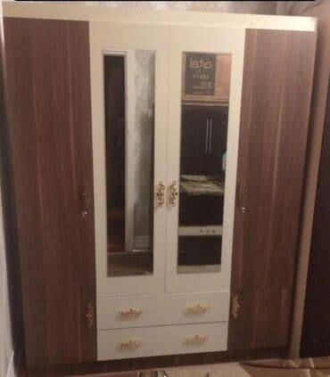 4 qapili dolab: Yeni, Açılan, 4 qapılı Düz dolab, Qarderob, paltar dolabı, Azərbaycan — 13