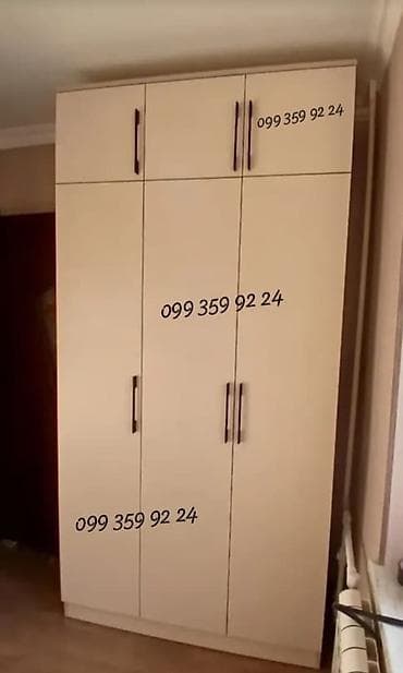 Mebel: Üç qapılı paltar şkafı - Rəng: açıq bej (neytral ton, istənilən — 1