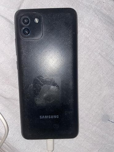 telefonlar a52: Samsung Galaxy A03, 64 GB, rəng - Qara, Face ID — 4