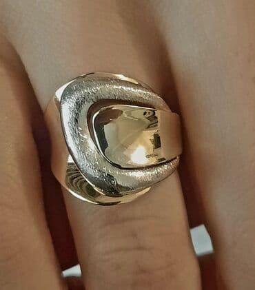 zümrüd qaşlı üzüklər: Üzük, Sarı qızıl, 585 Əyar — 1