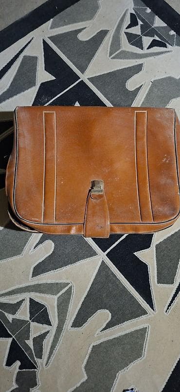 valizler: Məhsul: Retro üslubda böyük ölçülü səfər çantası - Material: qəhvəyi — 9
