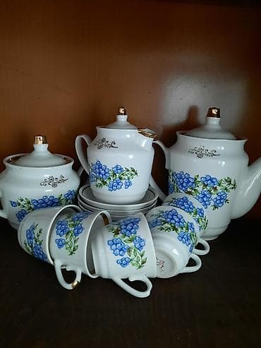 first class cay: Qəhvə dəsti, rəng - Mavi — 1