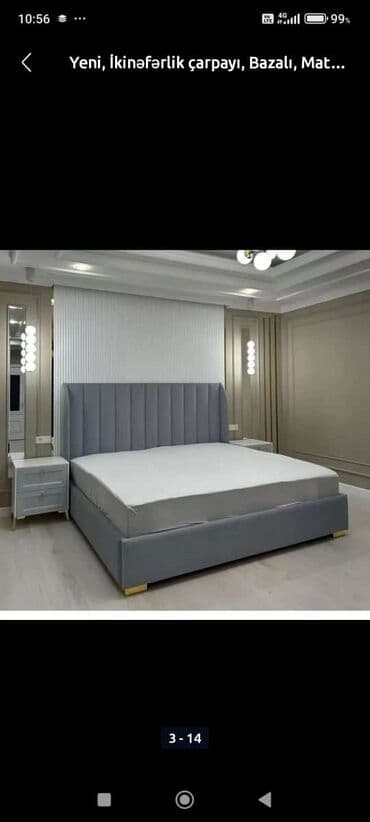 2 mərtəbəli carpayi: İkinəfərlik çarpayı, Bazalı, Matras ilə — 3