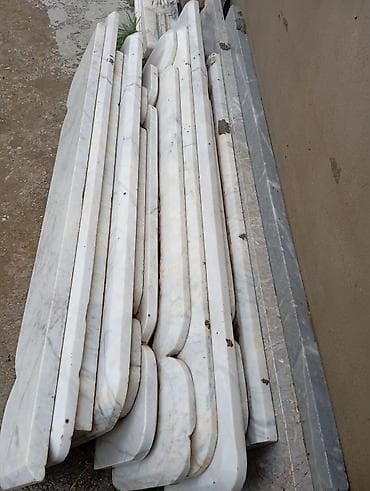 Mermer pəncərəaltılar/pilləkan oturacaqları - Material: təbii ağ — 1