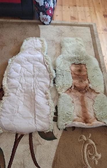 disk 17 lik: Avtoqoltuq üçün təbii yun/deri üzlük - Model: universal ölçülü bir — 3