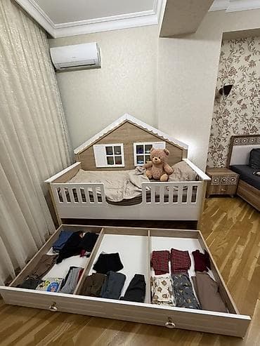 Uşaq çarpayısı Детская кроватка - Ölçü: təxmini 90x190 sm - Döşək — 3