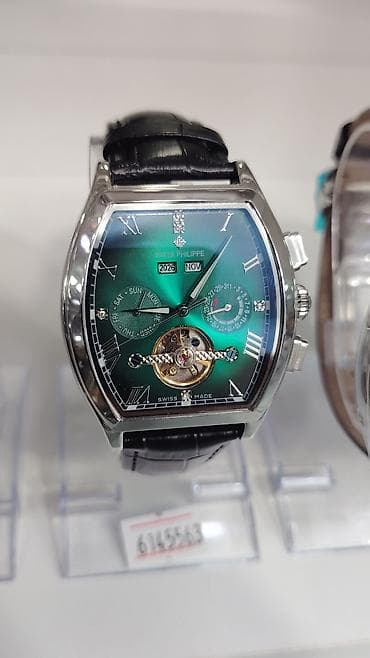 gun eynəyi: Patek Philippe tərzində kişi qol saatı - Korpus: parlaq metal — 1